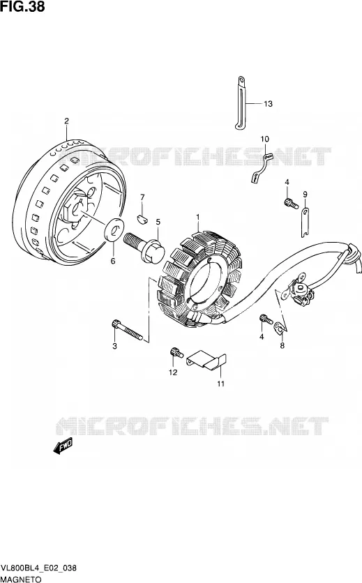 ALLUMAGE ROTOR - STATOR Suzuki MOTO 800 INTRUDER 2014  VL800B L4 (E19)
