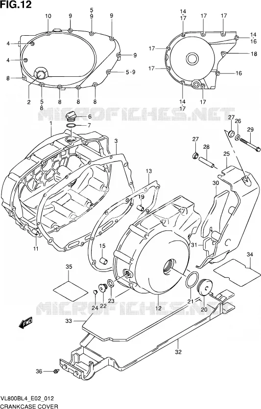 CARTER (VL800BUEL4 E19) Suzuki MOTO 800 INTRUDER 2014  VL800BUE L4 (E19)