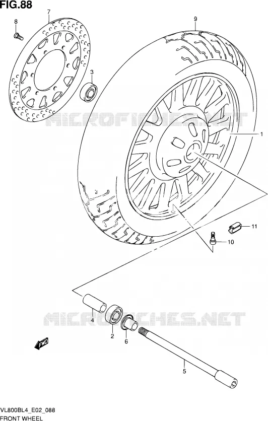 ROUE AVANT Suzuki MOTO 800 INTRUDER 2014  VL800BUE L4 (E19)