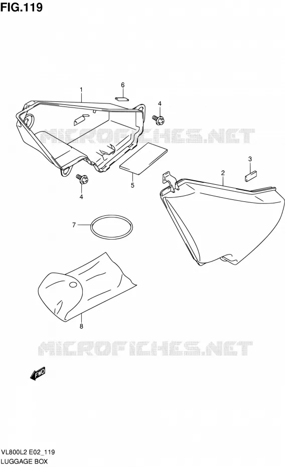 COFFRE Suzuki MOTO 800 VOLUSIA 2012  VL800CUEL2