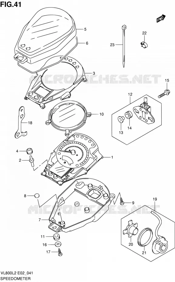 COMPTEUR (VL800CL2 E02) Suzuki MOTO 800 VOLUSIA 2012  VL800CUEL2