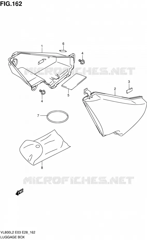 COFFRE Suzuki MOTO 800 VOLUSIA 2012  VL800TL2