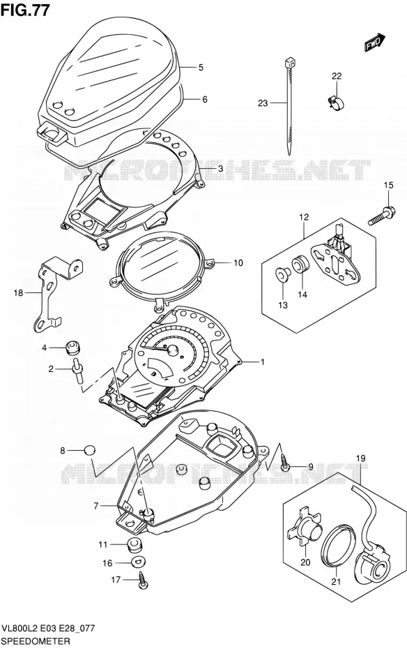 COMPTEUR (VL800TL2 E33) Suzuki MOTO 800 VOLUSIA 2012  VL800TL2