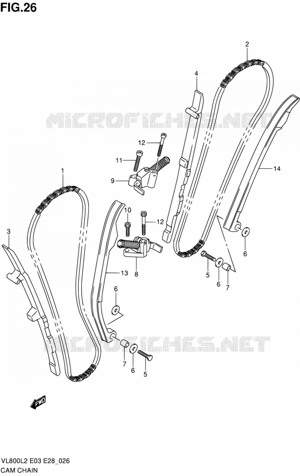 DISTRIBUTION Suzuki MOTO 800 VOLUSIA 2012  VL800TL2