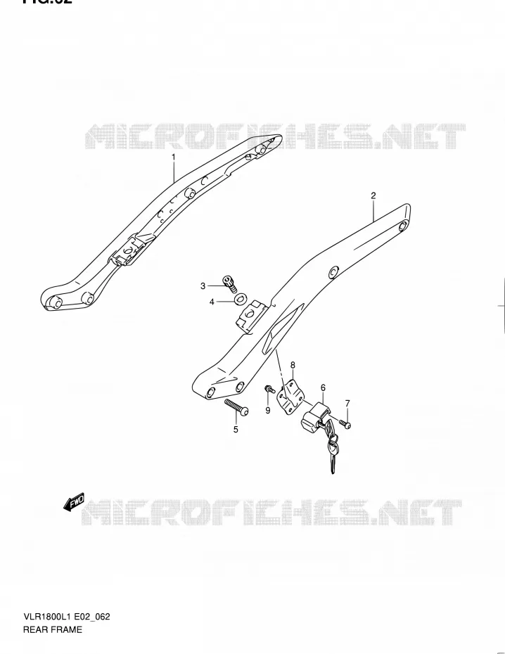 BOUCLE ARRIERE Suzuki MOTO 1800 INTRUDER 2011  VLR1800L1(E19)