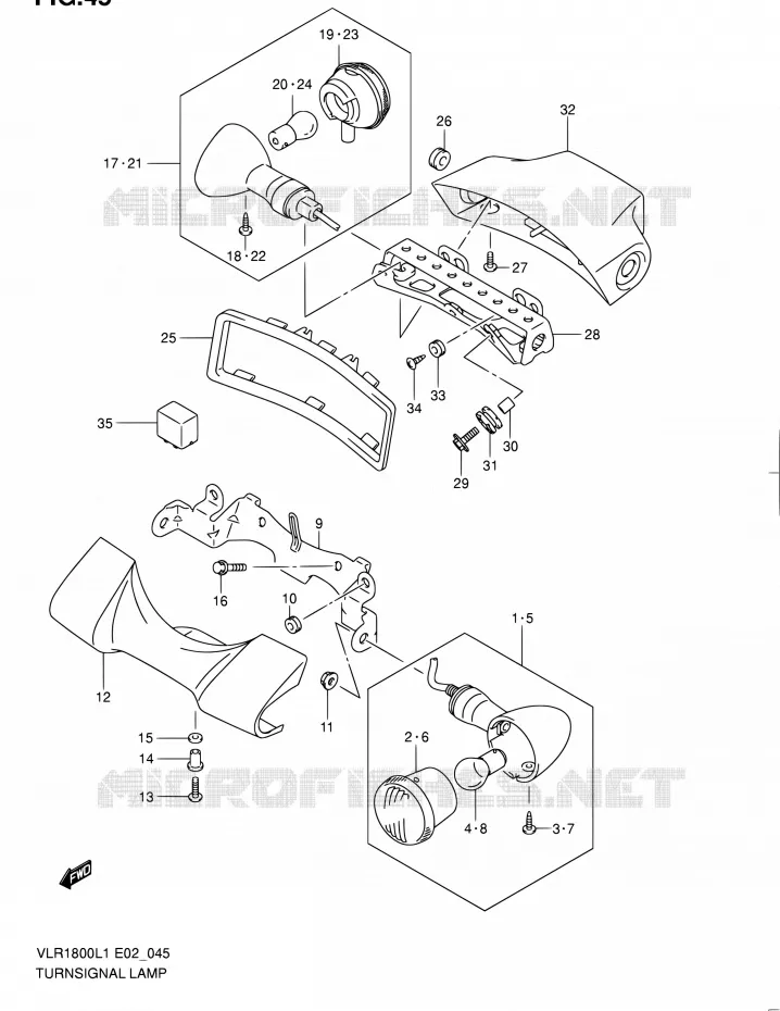 CLIGNOTANTS Suzuki MOTO 1800 INTRUDER 2011  VLR1800L1(E19)