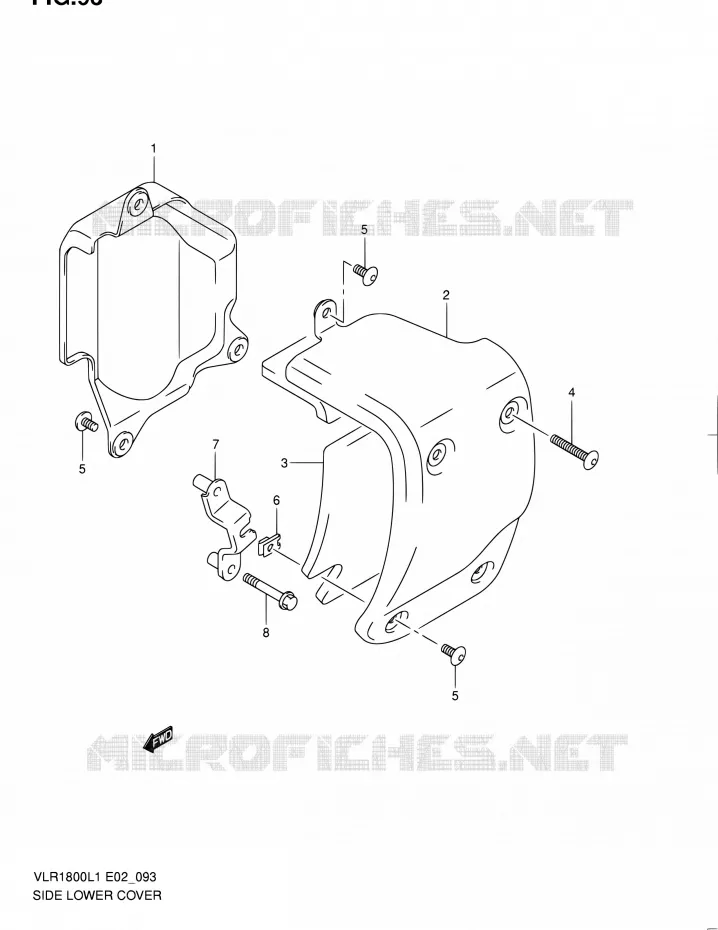 COUVERCLE LATERAL INFERIEUR Suzuki MOTO 1800 INTRUDER 2011  VLR1800L1(E19)