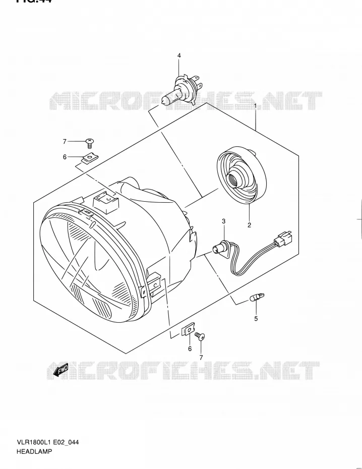 PHARE Suzuki MOTO 1800 INTRUDER 2011  VLR1800L1(E19)