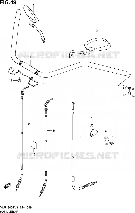 GUIDON Suzuki MOTO 1800 INTRUDER 2013  VLR1800T L3 (E24)