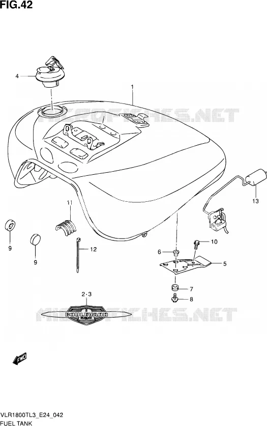 RESERVOIR D'ESSENCE Suzuki MOTO 1800 INTRUDER 2013  VLR1800T L3 (E24)