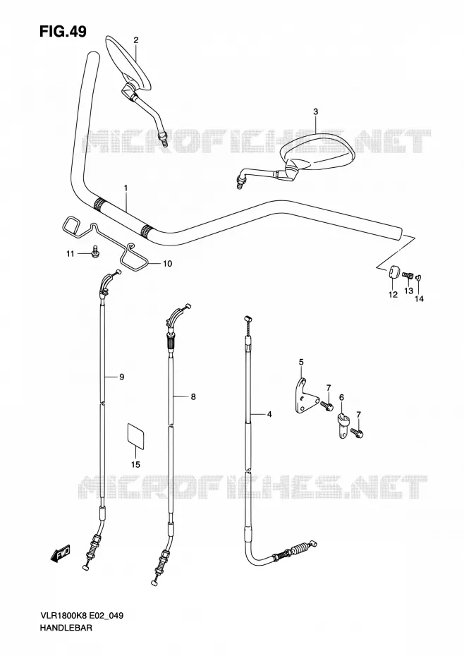 GUIDON Suzuki MOTO 1800 BOULEVARD 2008  VLR1800UFK8