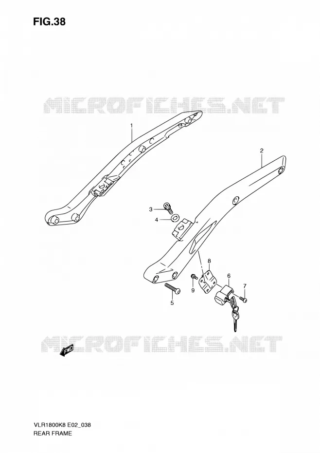 BOUCLE ARRIERE Suzuki MOTO 1800 INTRUDER 2009  VLR1800UFK9