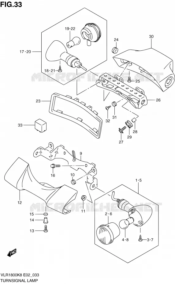 CLIGNOTANTS Suzuki MOTO 1800 INTRUDER 2009  VLR1800UFK9