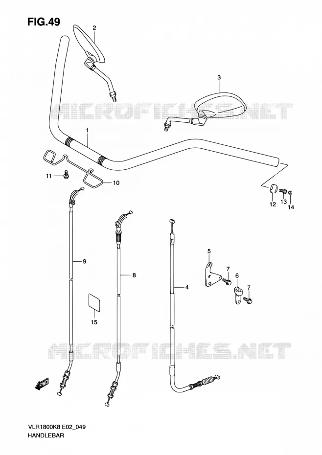 GUIDON Suzuki MOTO 1800 INTRUDER 2011  VLR1800UFK9