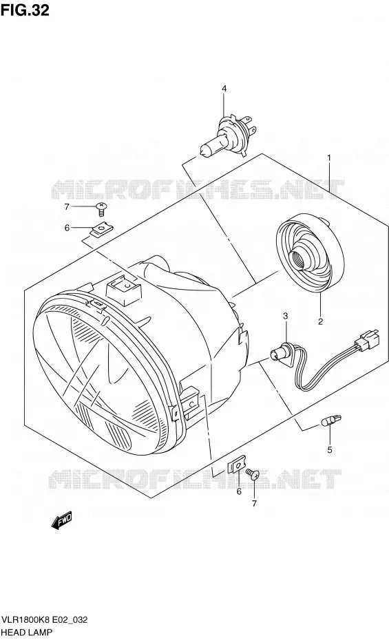 PHARE Suzuki MOTO 1800 INTRUDER 2009  VLR1800UFK9