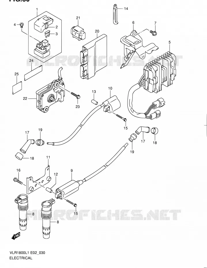 PARTIE ELECTRIQUE (VLR1800L1 E02) Suzuki MOTO 1800 INTRUDER 2011  VLR1800UFL1(E19)