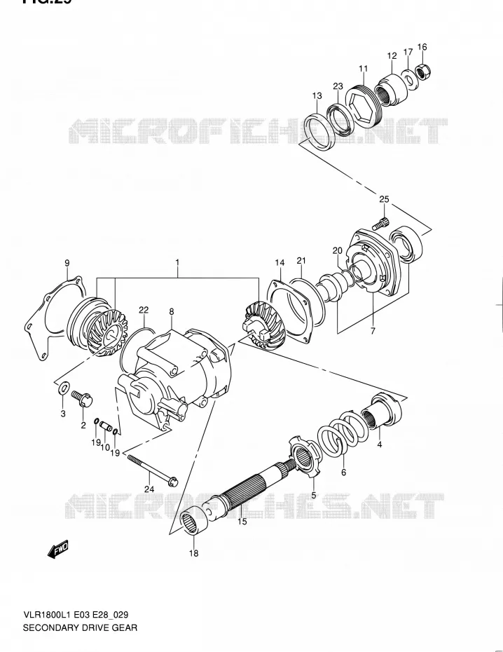 COUPLE CONIQUE Suzuki MOTO 1800 BOULEVARD 2011  VLR1800 L1/VLR1800T L1 (E03,E28,E33)
