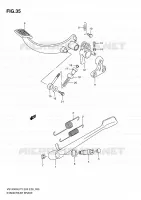 BEQUILLE   PEDALE DE FREIN ARRIERE pour Suzuki INTRUDER 1400 1996