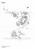 ROUE ARRIERE pour Suzuki INTRUDER 1400 1996