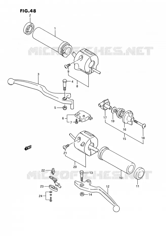 COMMODOS (MODELE K/L/M/N/P/R) Suzuki MOTO 1400 INTRUDER 1992  VS1400GLPN/VS1400GLFN(E01,E04,E17,E21,E22,E39)