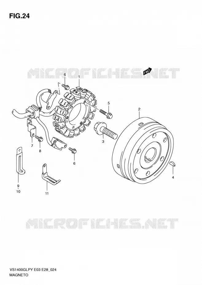ALLUMAGE ROTOR - STATOR Suzuki MOTO 1400 INTRUDER 2002  VS1400GLP K2 (E03,E28,E33)