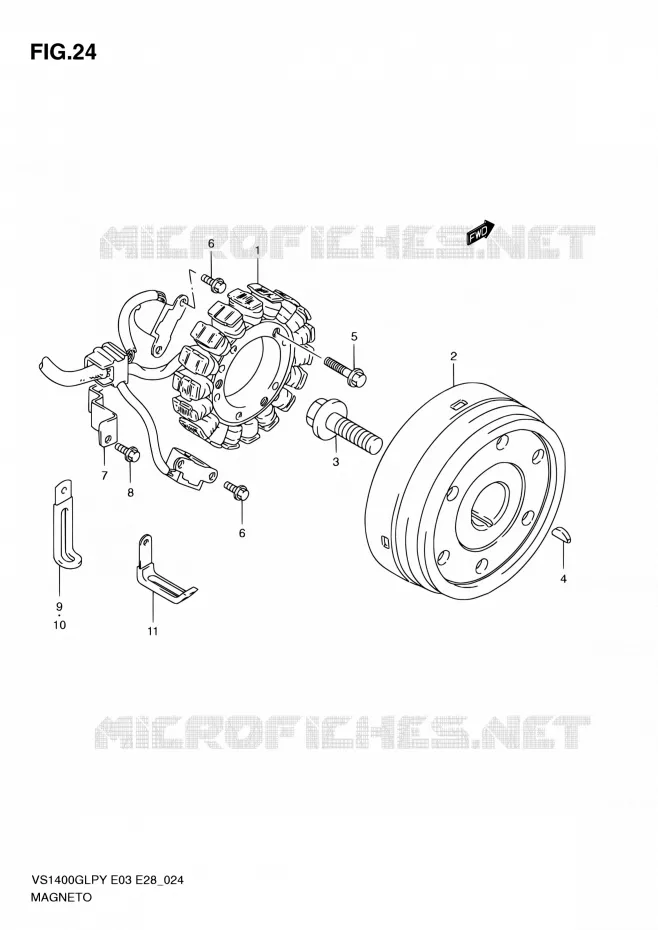 ALLUMAGE ROTOR - STATOR Suzuki MOTO 1400 INTRUDER 2003  VS1400GLP K3 (E03,E28,E33)