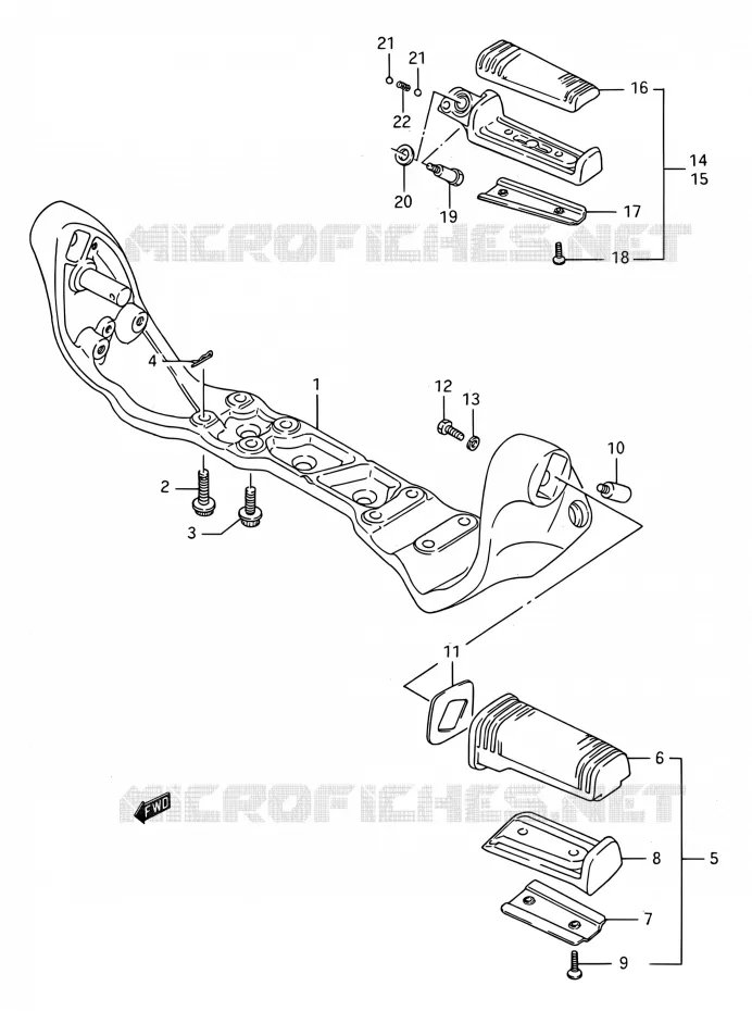 REPOSE PIED Suzuki MOTO 1400 INTRUDER 1990  VS1400GLP M/VS1400GLF M (E03,E28,E33)