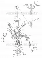 CARBURATEUR (REAR) pour Suzuki INTRUDER 1400 1990