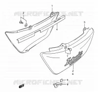 CARENAGES ARRIERE  (MODELE N/P/R) pour Suzuki INTRUDER 1400 1990