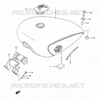 RESERVOIR D'ESSENCE (MODELE L/M/N) pour Suzuki INTRUDER 1400 1990