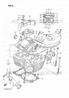 CULASSE (REAR) pour Suzuki INTRUDER 750 1988