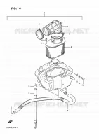 FILTRE A AIR (ARRIERE) pour Suzuki INTRUDER 750 1988