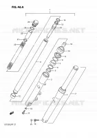 FOURCHE AVANT (MODELE J/K/L/M) pour Suzuki INTRUDER 750 1988