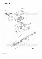 MAITRE CYLINDRE D'EMBRAYAGE (VS750GLFJ/GLFK/GLFL/GLFM) pour Suzuki INTRUDER 750 1988