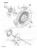 ROUE ARRIERE (VS750GLEFH/GLEPH) pour Suzuki INTRUDER 750 1988