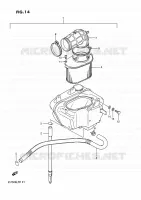 FILTRE A AIR (ARRIERE) pour Suzuki INTRUDER 750 1989