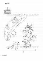 GARDE BOUE ARRIERE pour Suzuki INTRUDER 750 1989