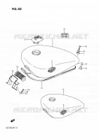 RESERVOIR D'ESSENCE (MODELE F/G/H/J/K) pour Suzuki INTRUDER 750 1989