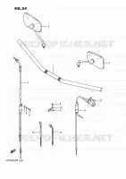 GUIDON   RETROVISEURS   CABLES pour Suzuki INTRUDER 750 1986