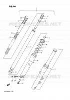 FOURCHE AVANT (MODELE H) pour Suzuki INTRUDER 750 1987
