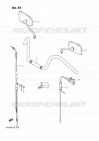 GUIDON   RETROVISEURS   CABLES pour Suzuki INTRUDER 750 1987