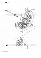 ROUE AVANT (VS750GLFH/GLPH) pour Suzuki INTRUDER 750 1987