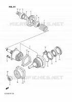 COUPLE CONIQUE (MODELE H/J/K/L/M) pour Suzuki INTRUDER 750 1989