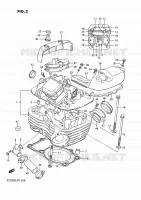 CULASSE (REAR) pour Suzuki INTRUDER 750 1989