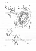 ROUE ARRIERE (VS750GLEFH/GLEPH) pour Suzuki INTRUDER 750 1989