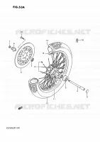 ROUE AVANT (MODELE J/K/L/M) pour Suzuki INTRUDER 750 1989