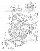CULASSE (REAR) pour Suzuki INTRUDER 800 1996