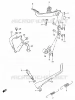 BEQUILLE LATERALE   PEDALE DE FREIN ARRIERE pour Suzuki INTRUDER 800 1997