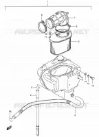 FILTRE A AIR (ARRIERE)(MODELE S/T/V) pour Suzuki INTRUDER 800 1997