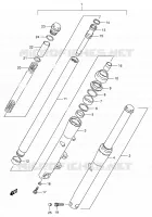FOURCHE AVANT (MODELE T/V) pour Suzuki INTRUDER 800 1997